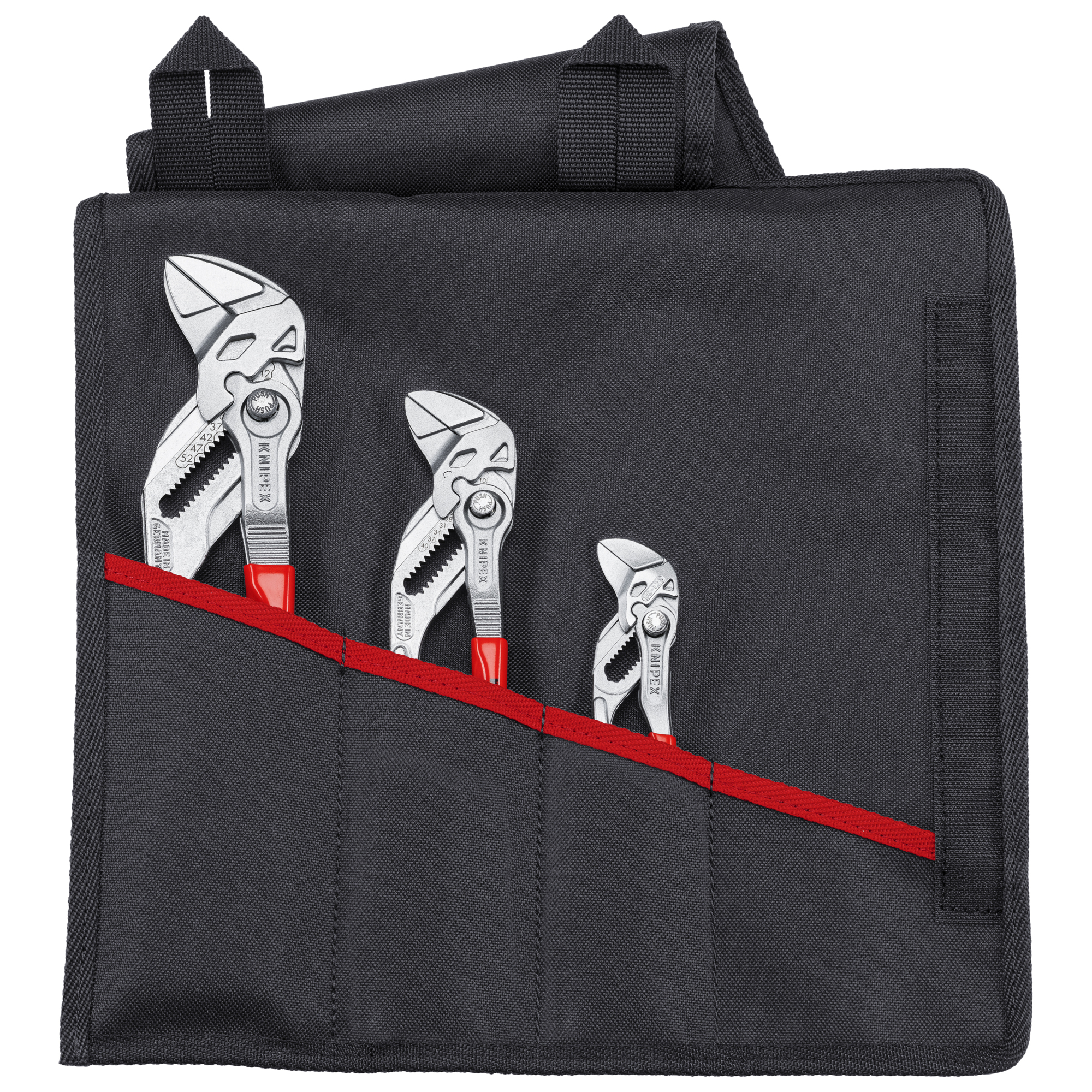 KNIPEX, Pliers Wrench Set in Tool Roll, 3 Pc (5 7.25 10), Pieces (qty.) 3 Material Steel, Model# 00 19 55 S6